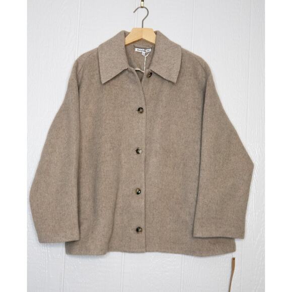REFORMATION 'Rocky' Oversized Wool Shirt Jacket in Beige US L NWT - Picture 8 of 13